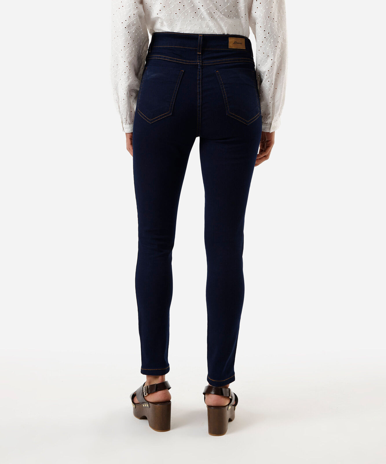 calça jeans cigarrete feminina sawary azul
