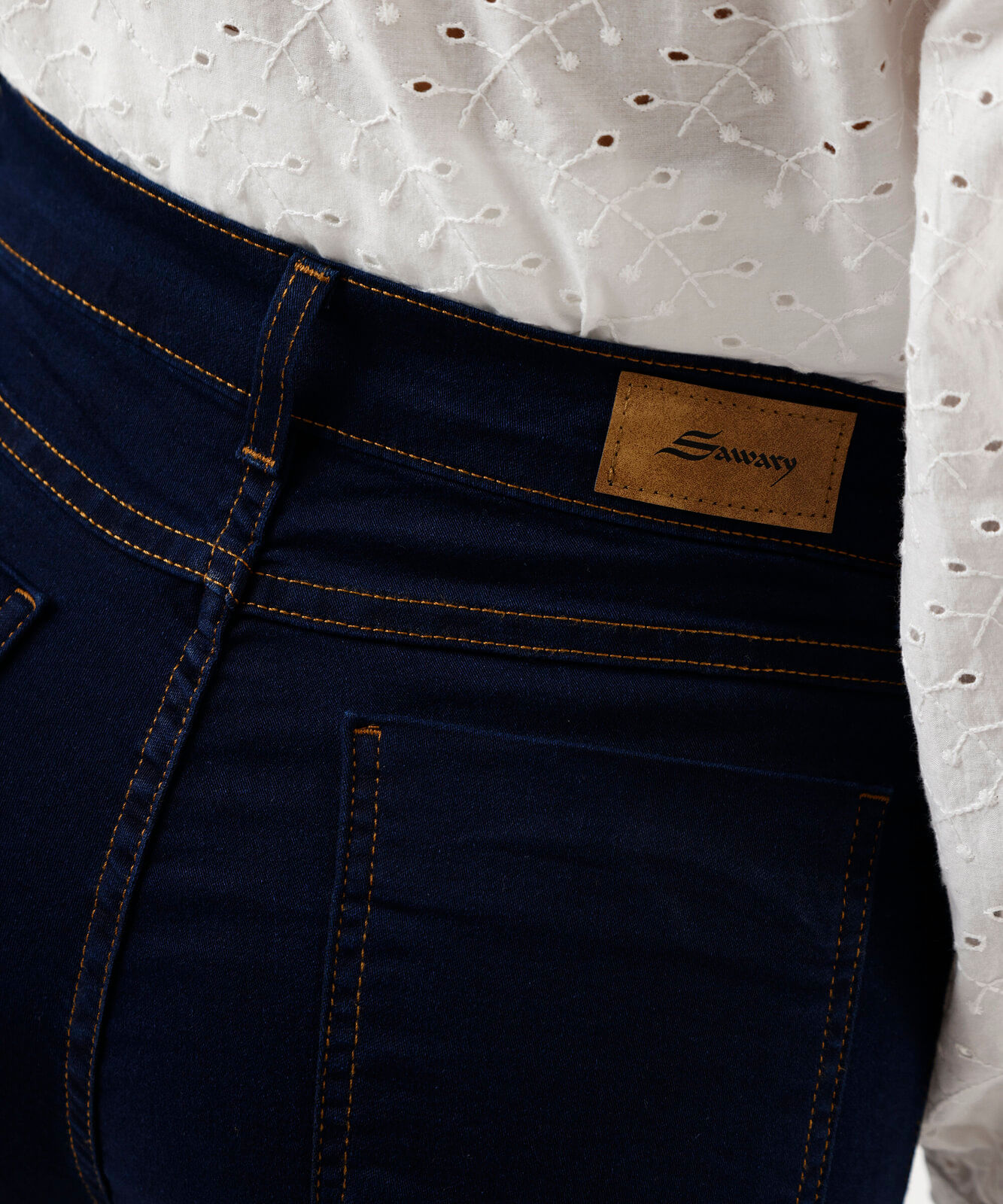 calça jeans cigarrete feminina sawary azul