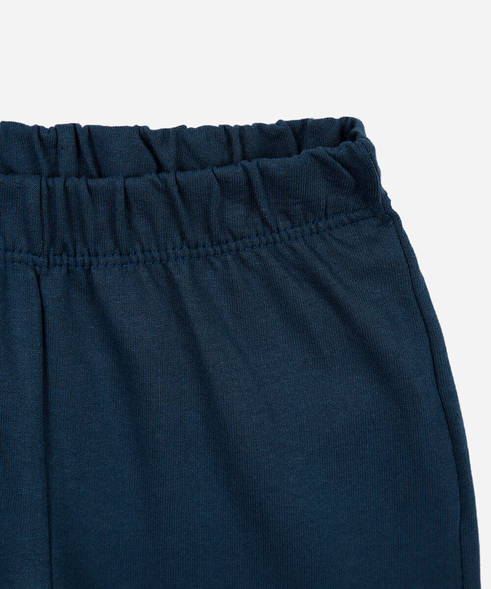 conjunto curto infantil de algodão ursinho  bege