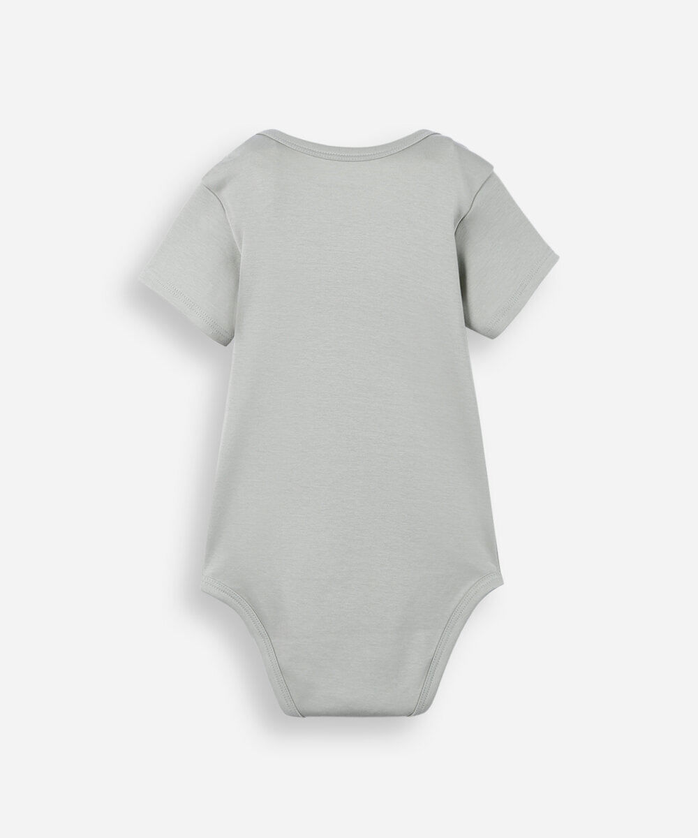 body infantil de algodão peruano estampado verde