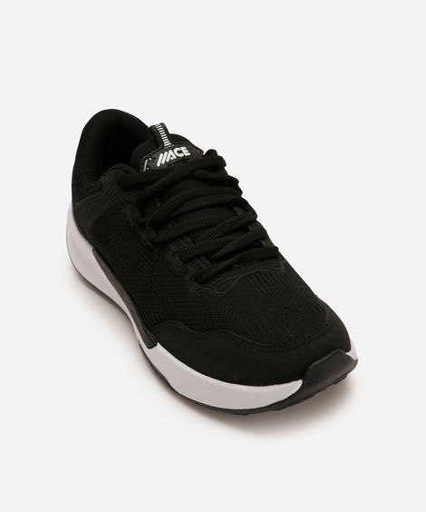 tênis esportivo com recortes ace preto
