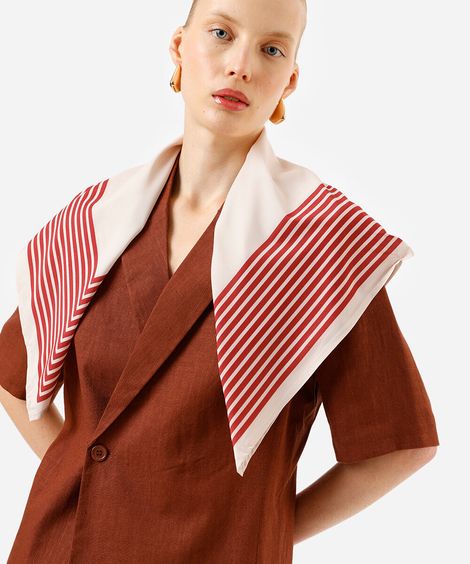 lenço feminino listrado vinho