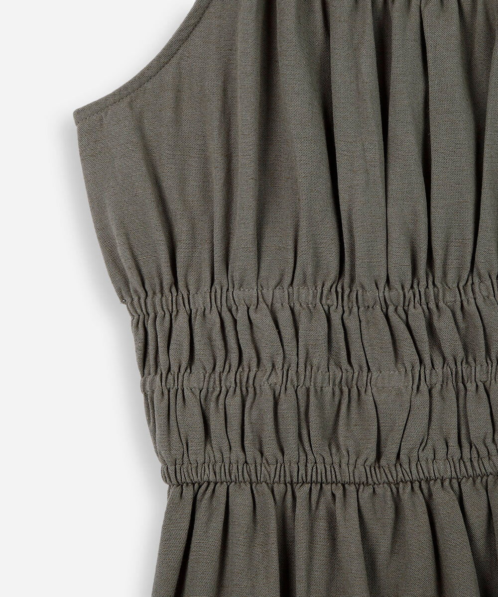 vestido curto juvenil com alças finas verde
