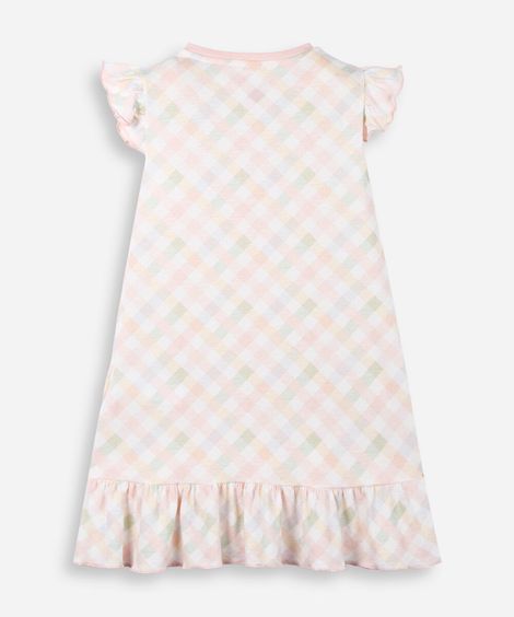 camisola infantil de algodão xadrez  colorido