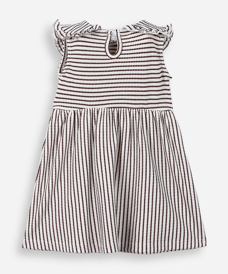 vestido infantil listrado marrom