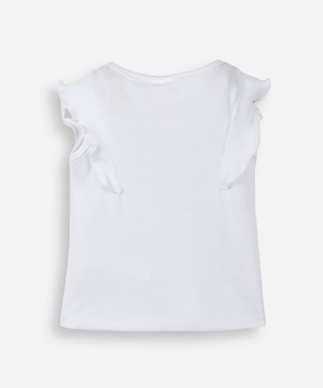 blusa infantil com scrunchie off white
