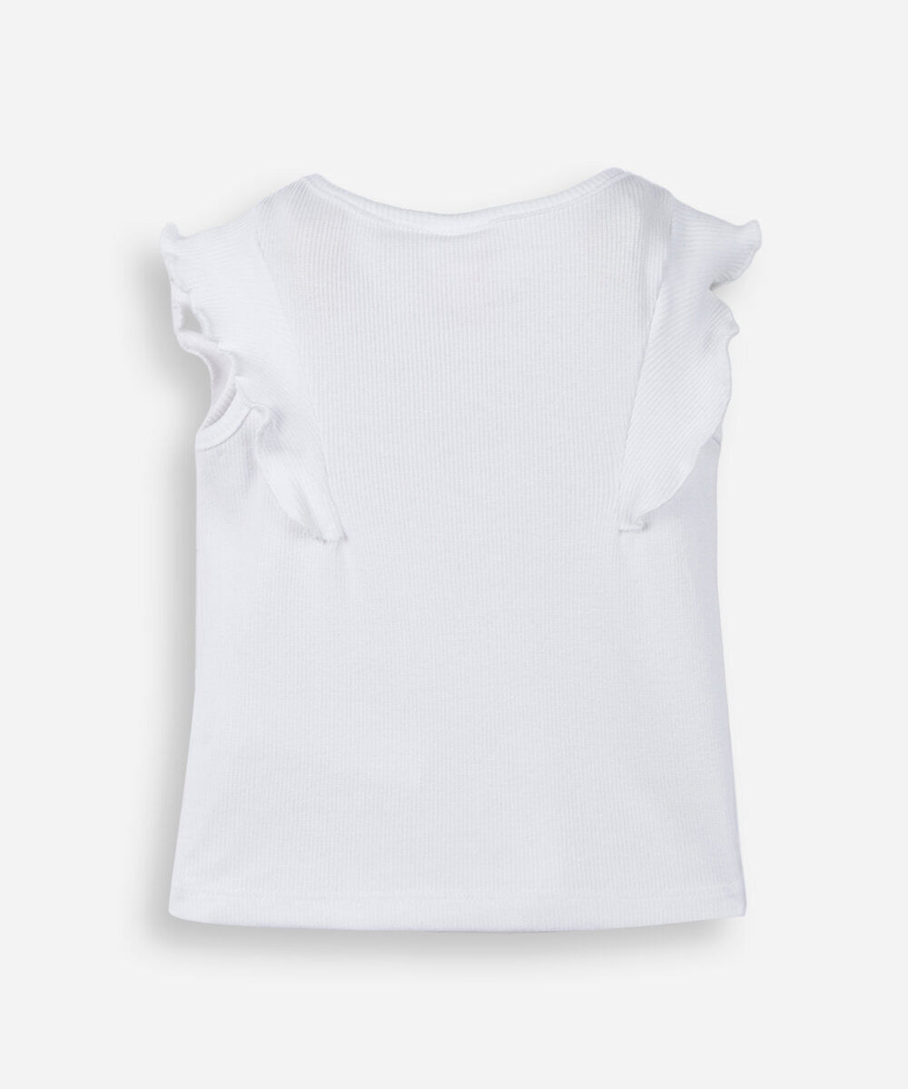 blusa infantil com scrunchie off white