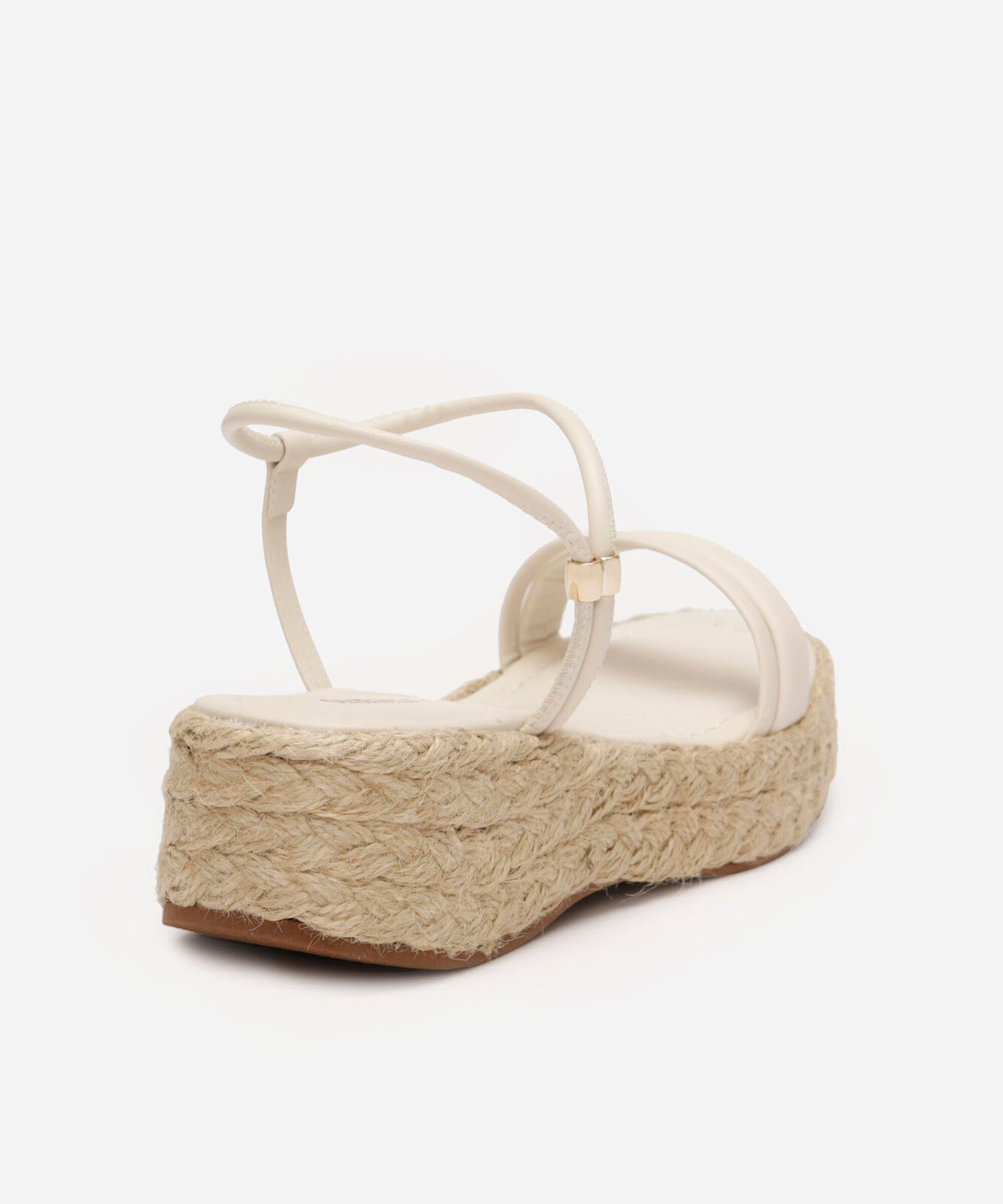 sandália flatform salto texturizado oneself off white