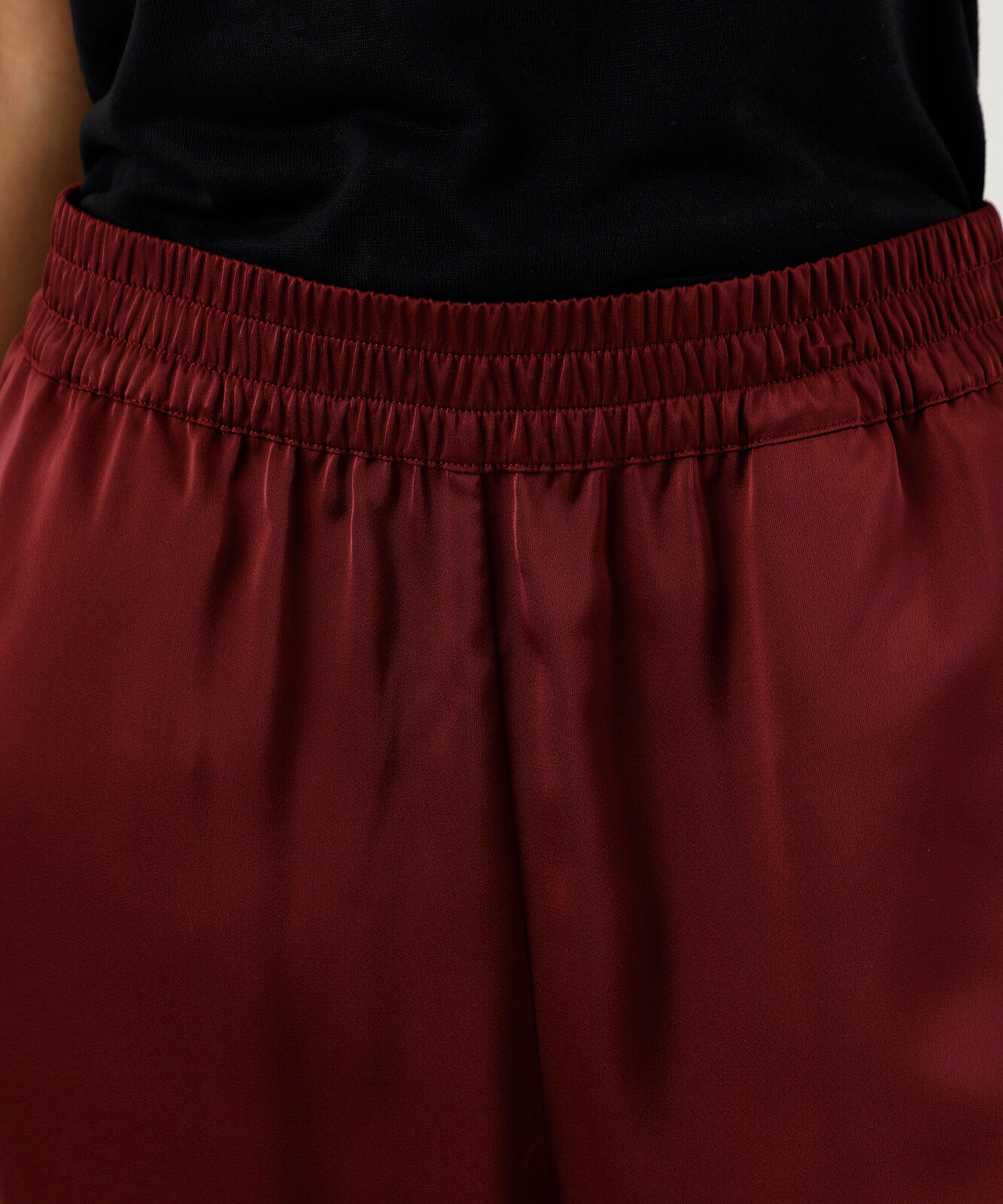 calça aladim feminina com amarração acetinada vinho