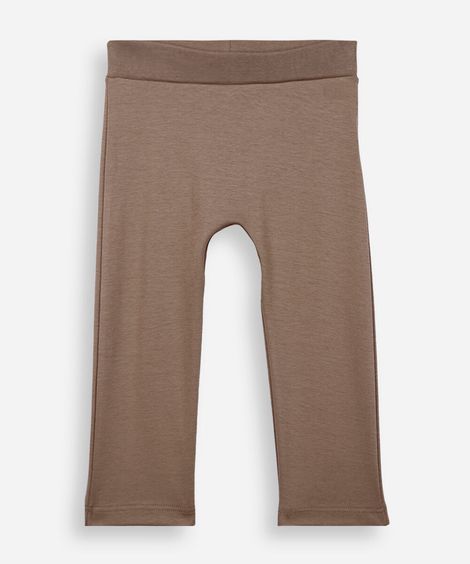 calça básica infantil de algodão marrom