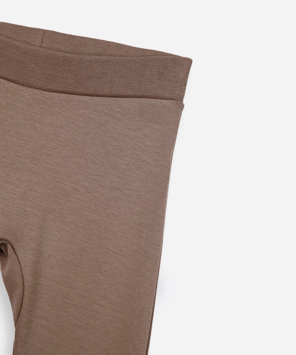 calça básica infantil de algodão marrom