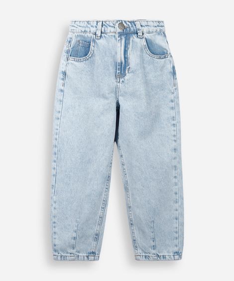 calça infantil balloon jeans azul