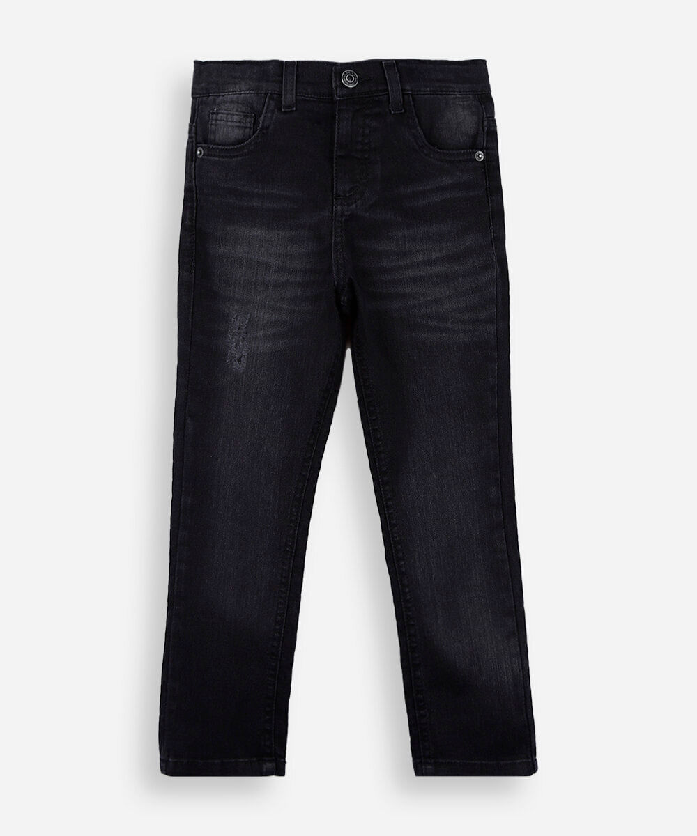 calça infantil skinny jeans preta