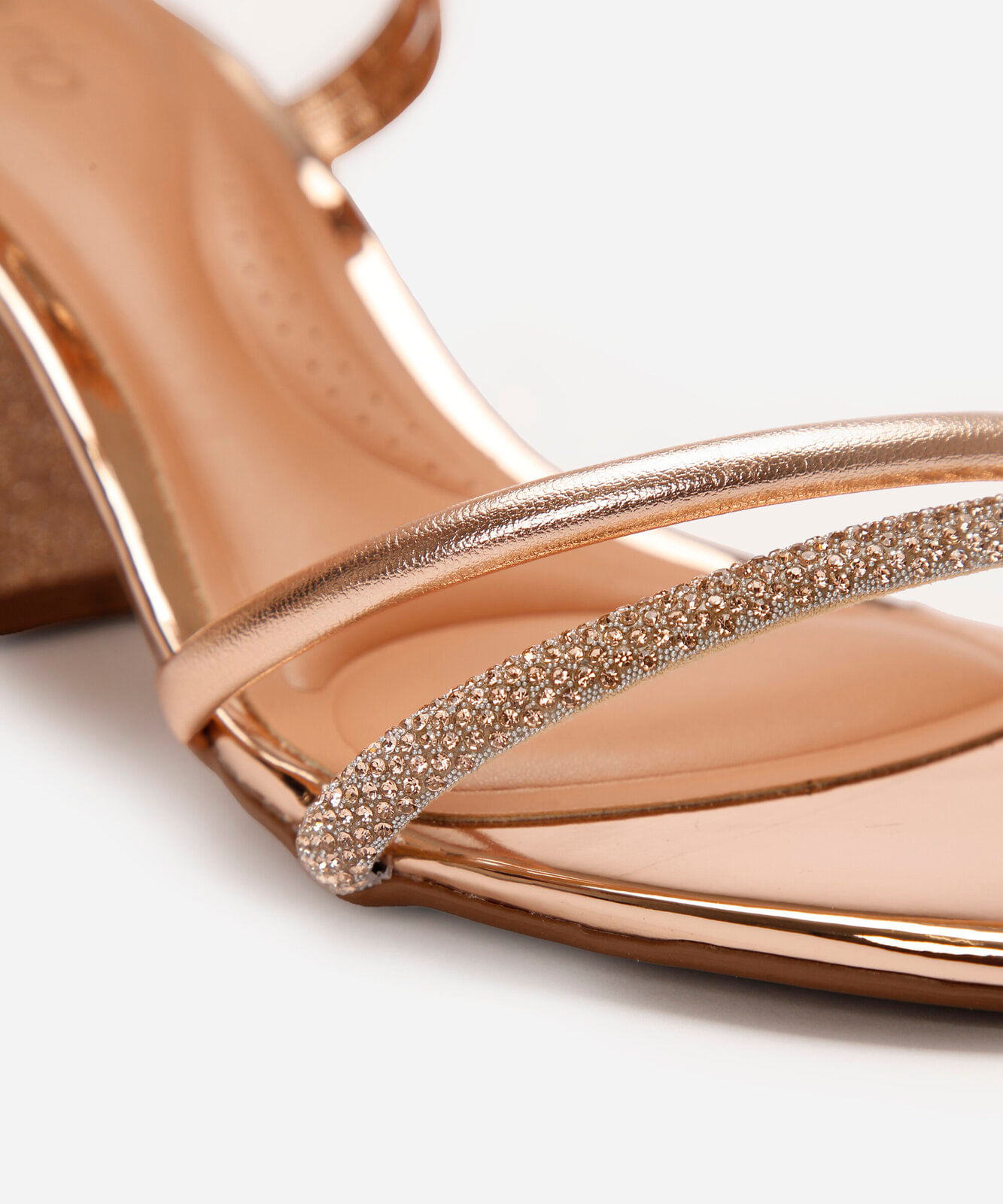 sandália bico quadrado com strass e glitter beira rio rosa