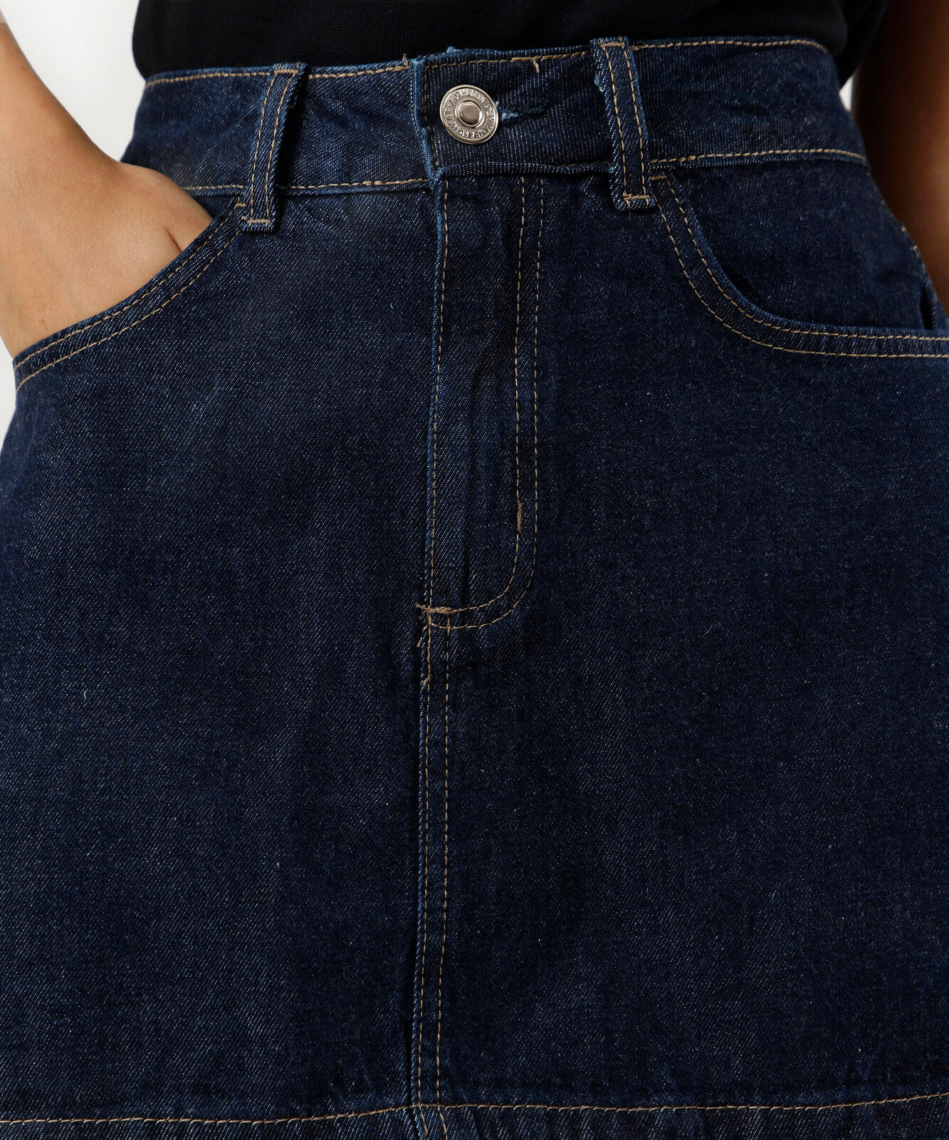 short saia feminino jeans com fendas azul