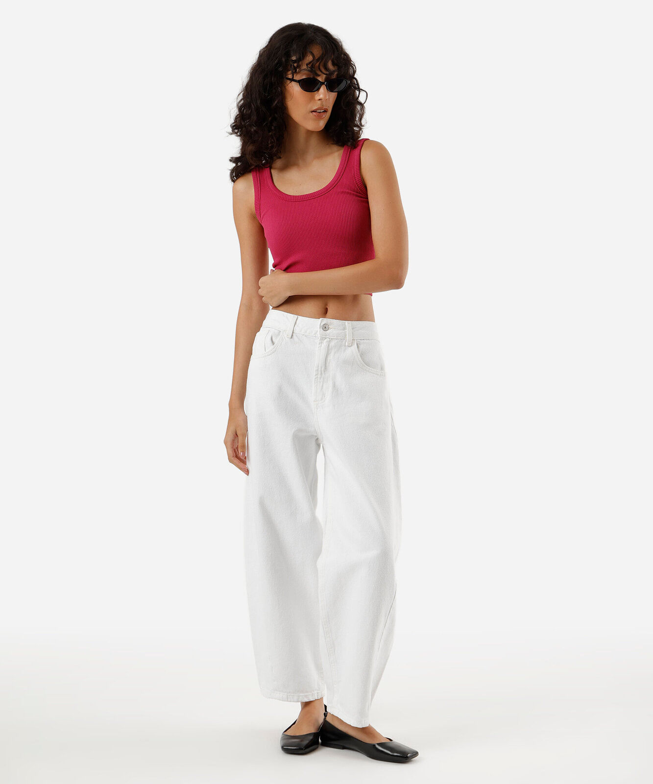cropped básico feminino com bojo canelado rosa