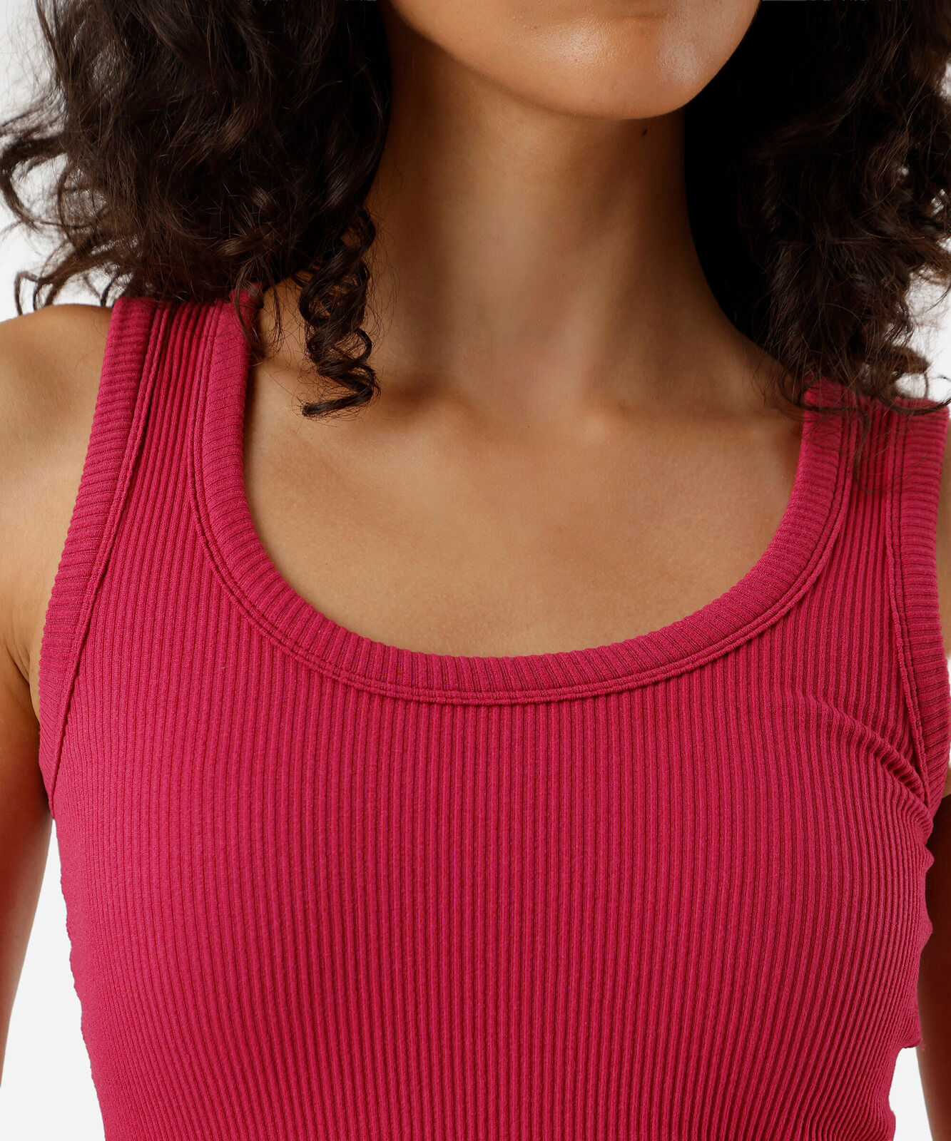 cropped básico feminino com bojo canelado rosa