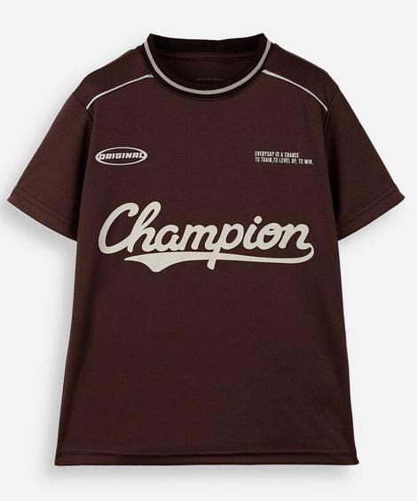 camiseta infantil esportiva boston marrom
