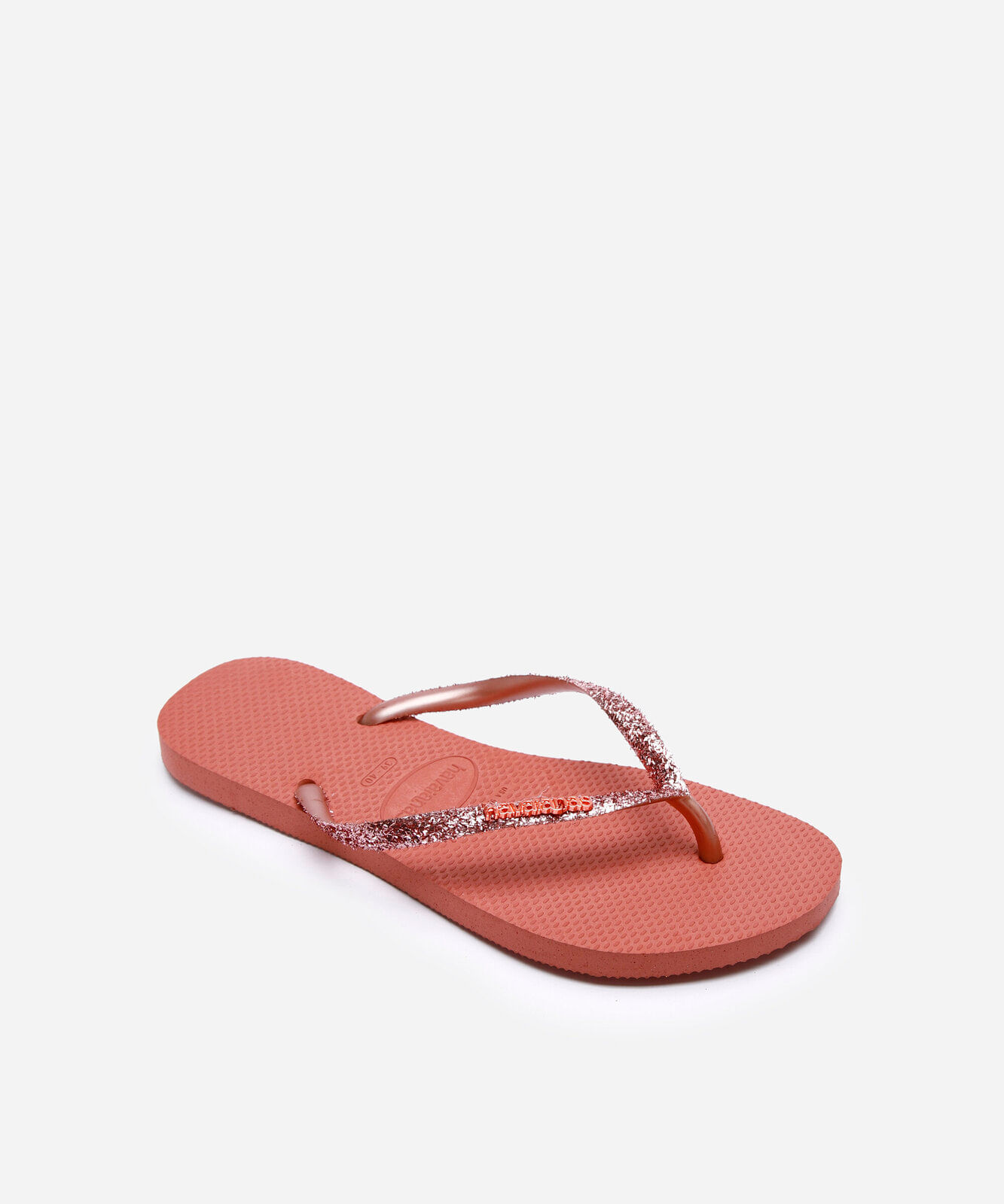 chinelo havaianas feminino slim glitter ii rosa