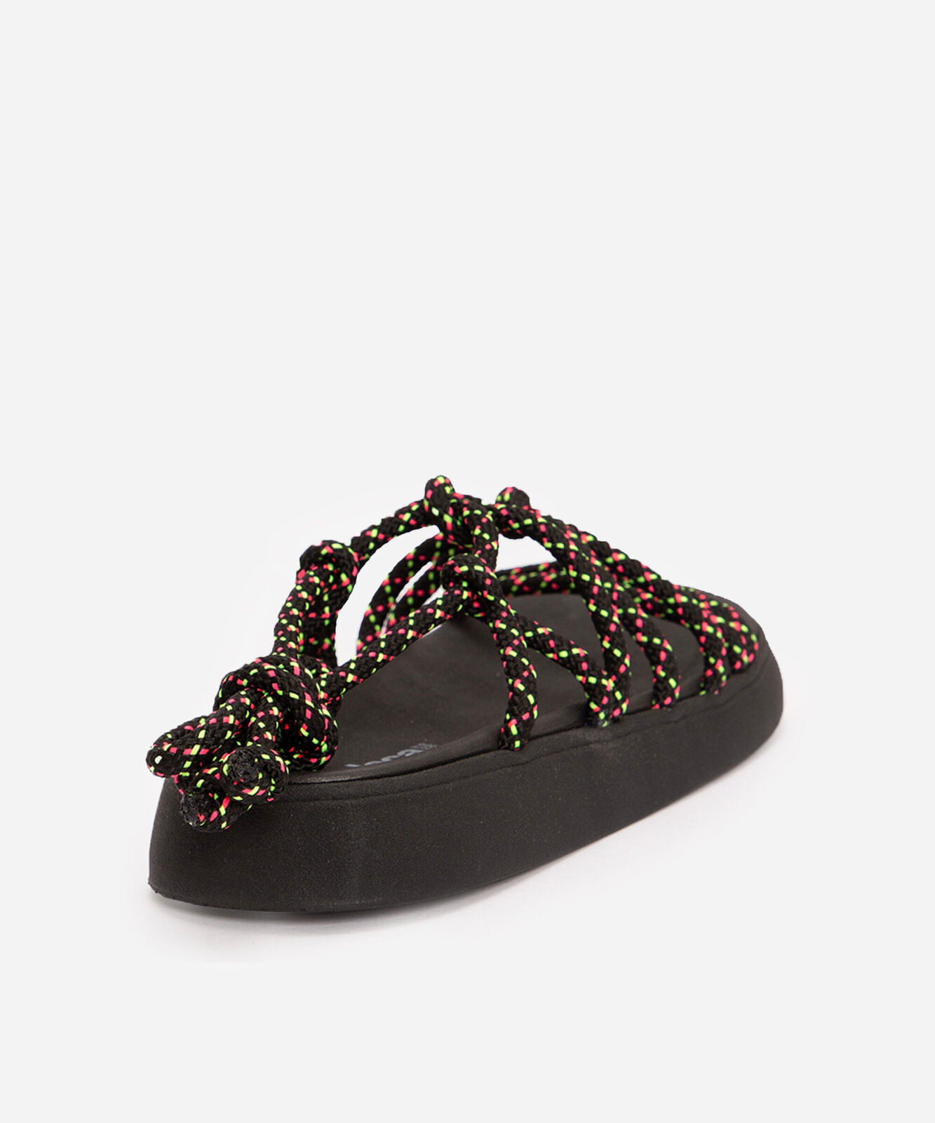 sandália flatform cordas moleca preto