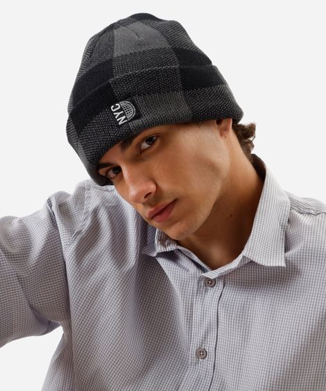 gorro masculino xadrez preto