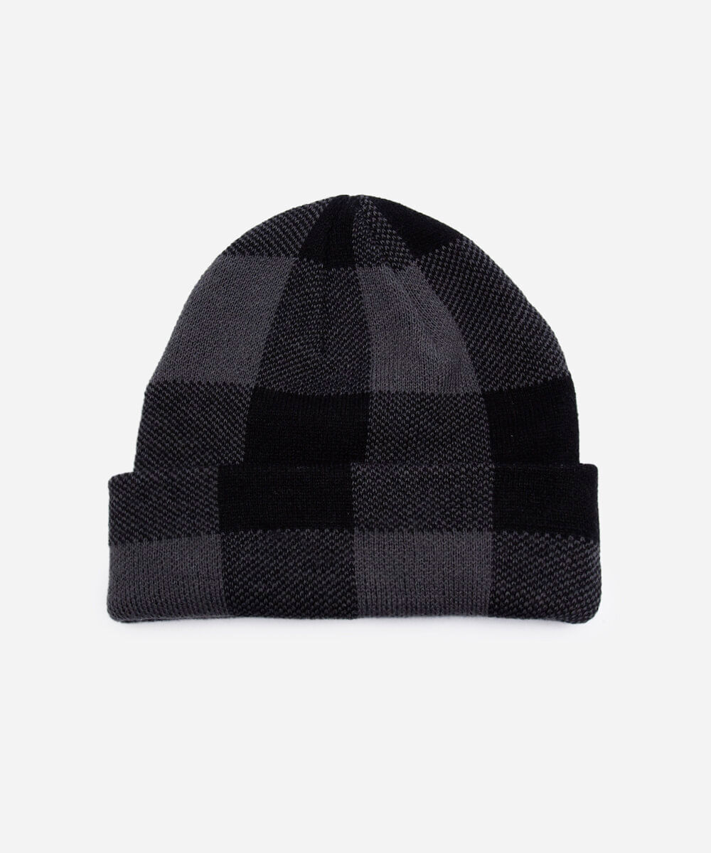 gorro masculino xadrez preto