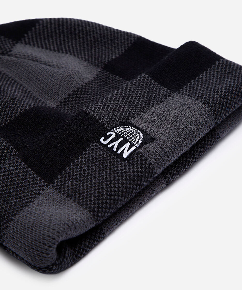 gorro masculino xadrez preto
