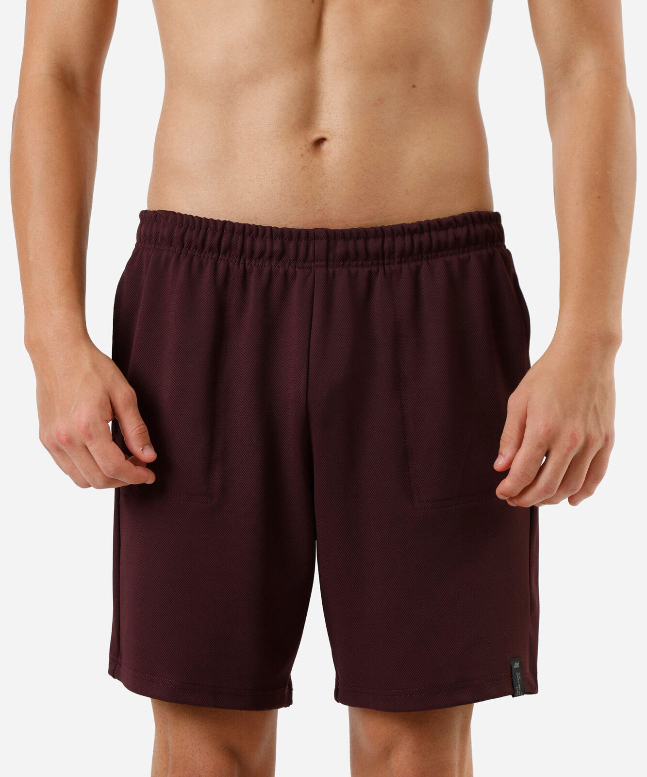 short cós com elástico texturizado esportivo vinho
