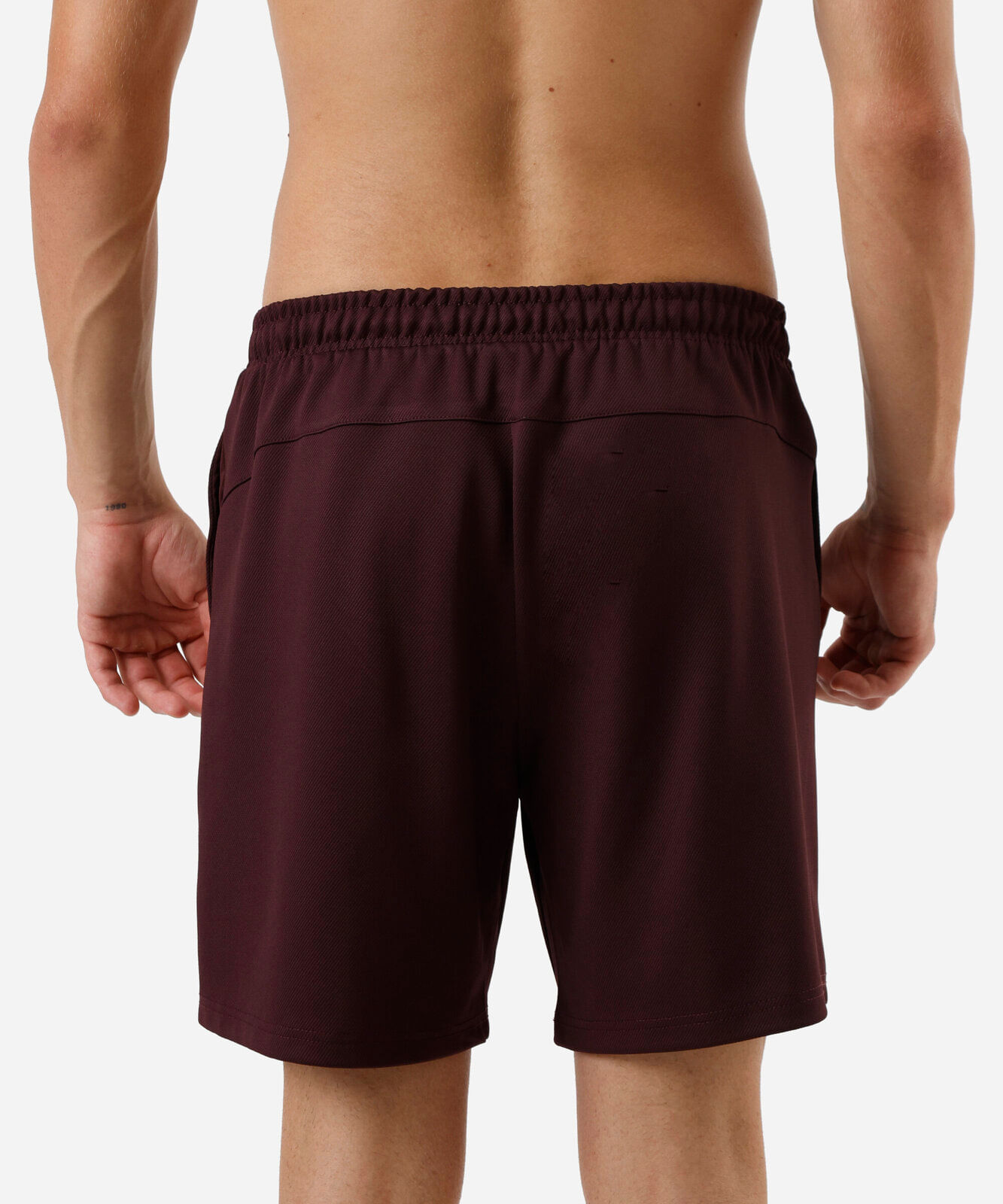 short cós com elástico texturizado esportivo vinho