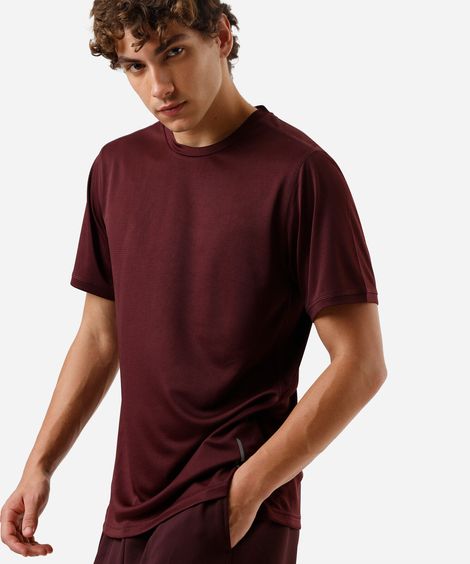 camiseta masculina quadriculada esportiva vinho