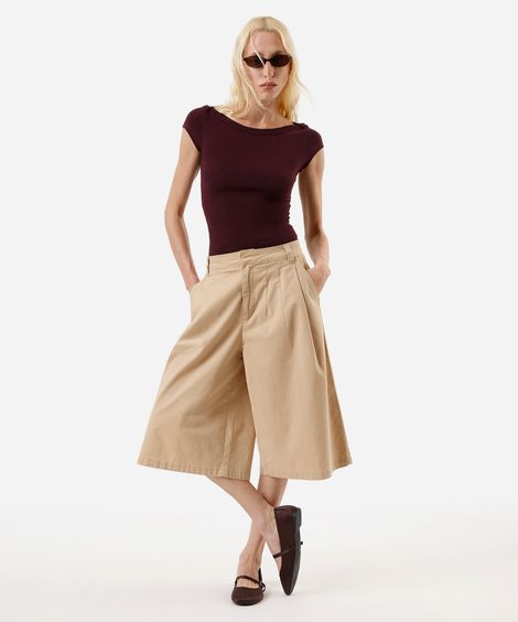 blusa feminina de algodão decote canoa vinho