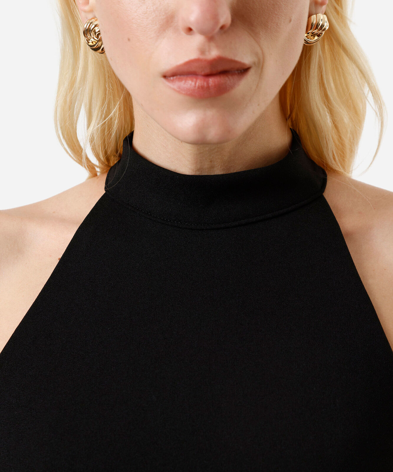 blusa feminina halterneck preta