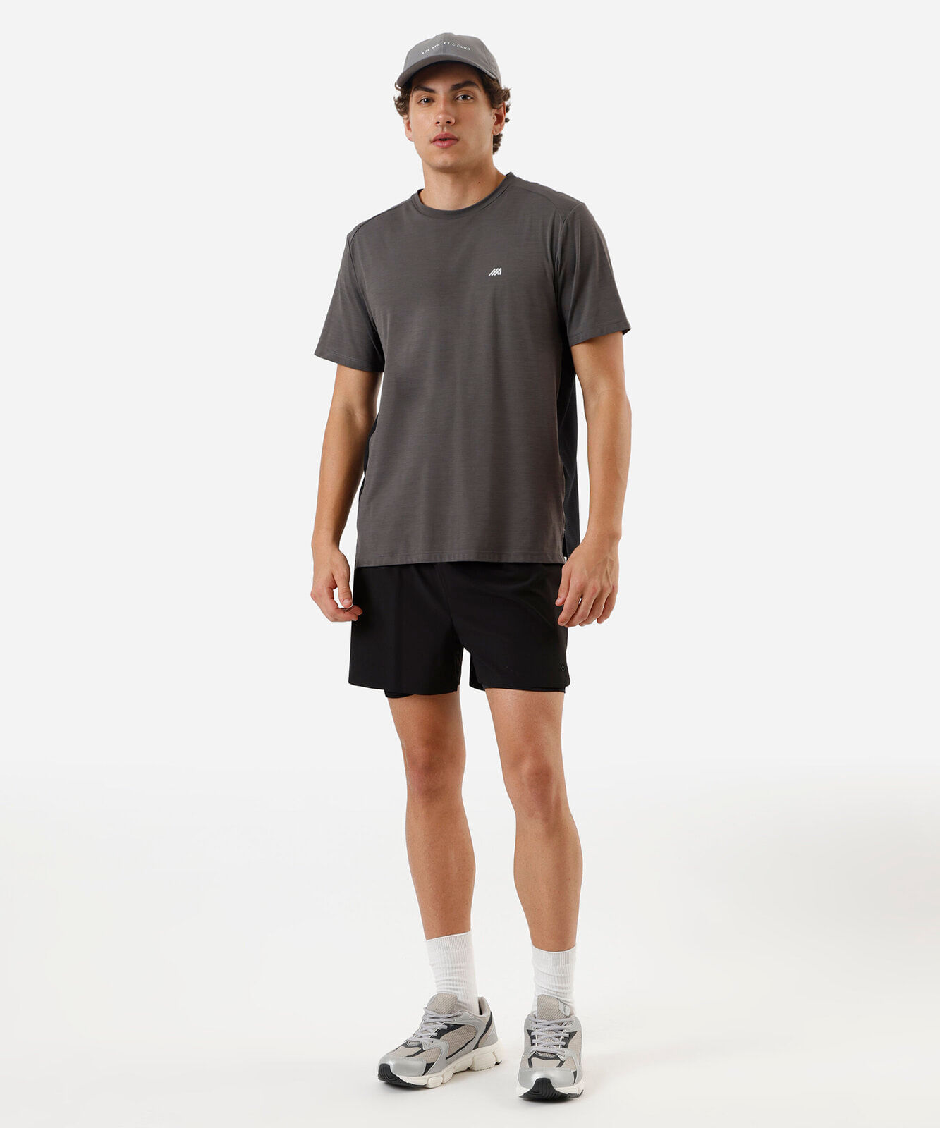 camiseta esportiva masculina bicolor preta
