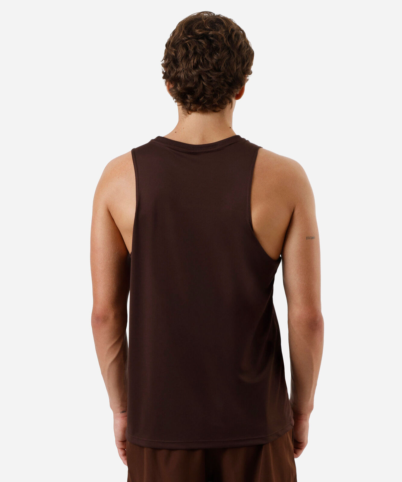 regata slim fit masculina esportiva marrom