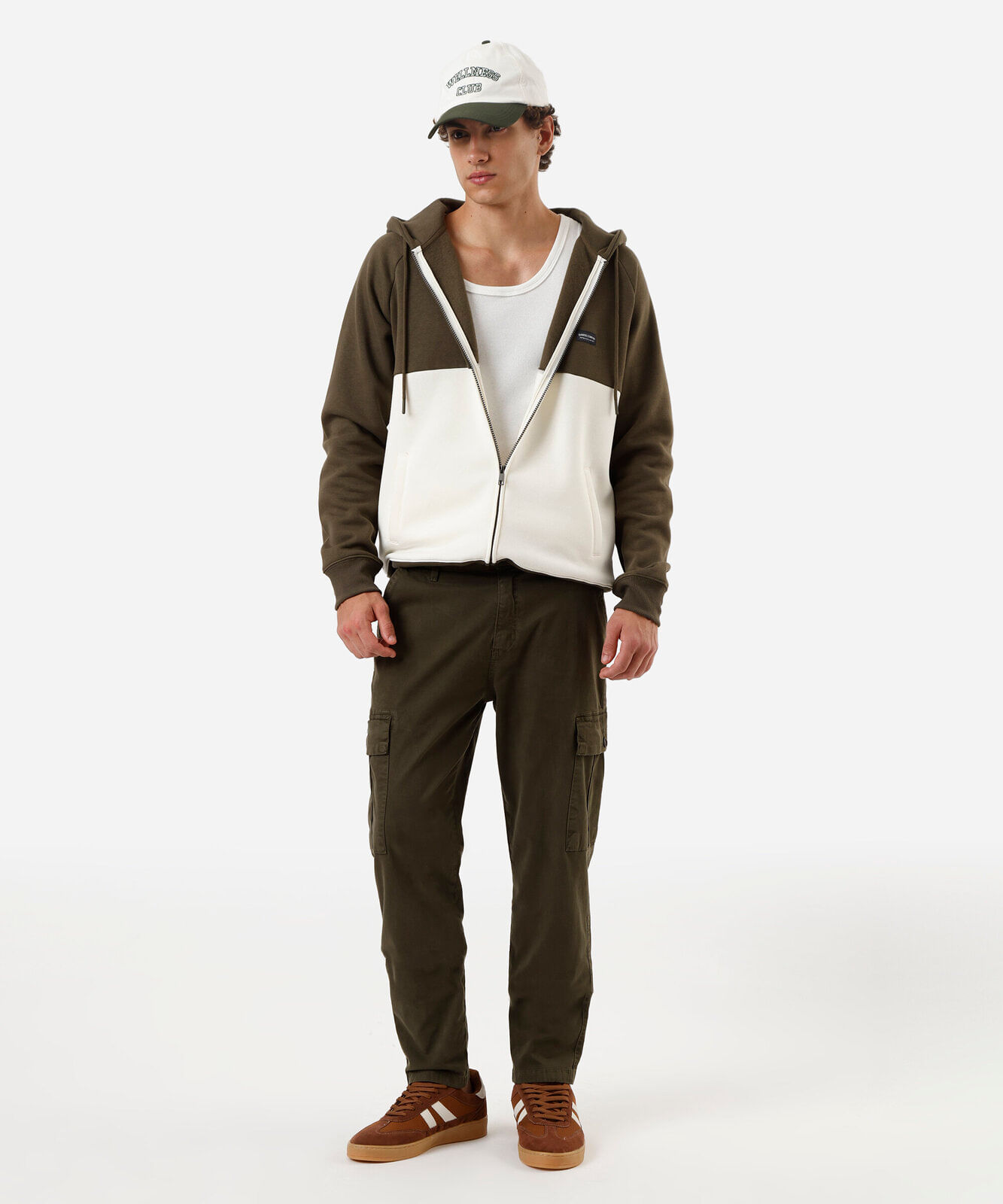 calça cargo masculina de sarja verde