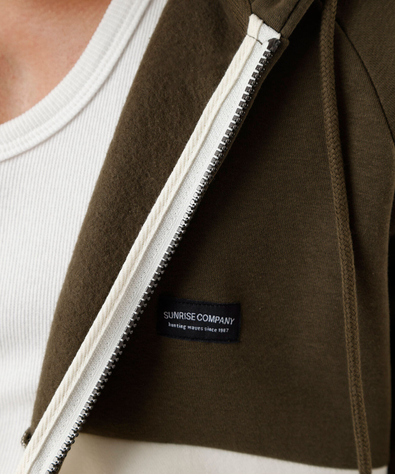 jaqueta masculina de moletom com capuz bicolor verde