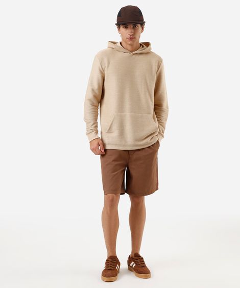 bermuda relaxed masculina de algodão marrom