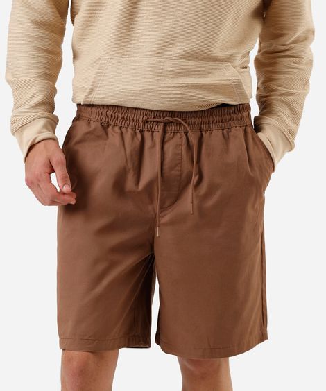 bermuda relaxed masculina de algodão marrom