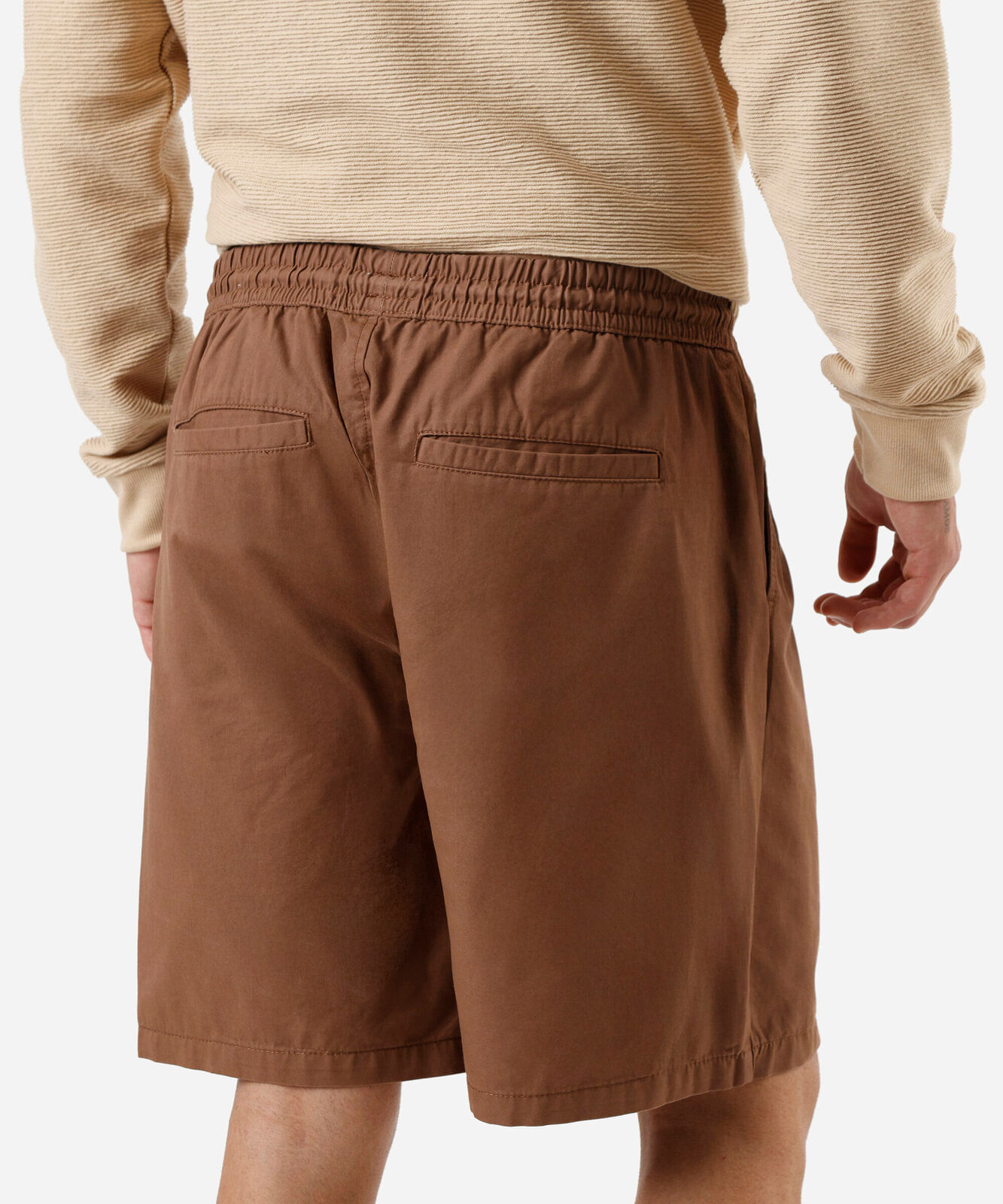 bermuda relaxed masculina de algodão marrom