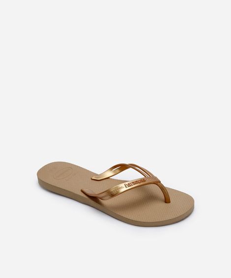 chinelo havaianas elegance dourado