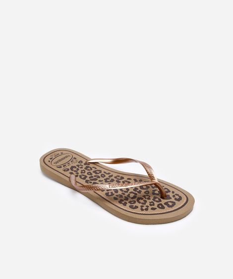 chinelo havaianas slim animal print colorido