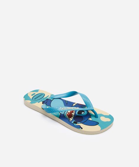 chinelo havaianas stitch azul