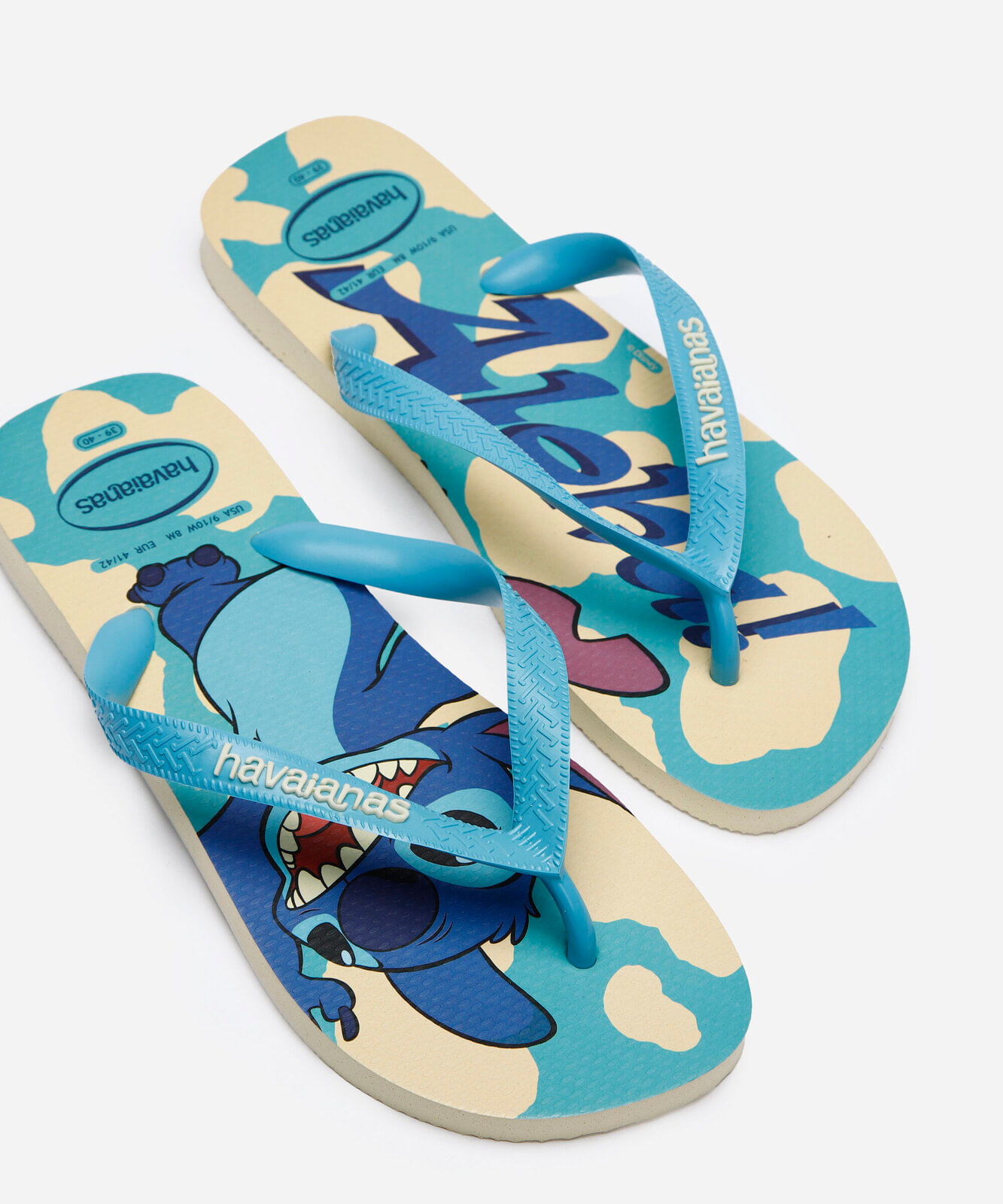 chinelo havaianas stitch azul