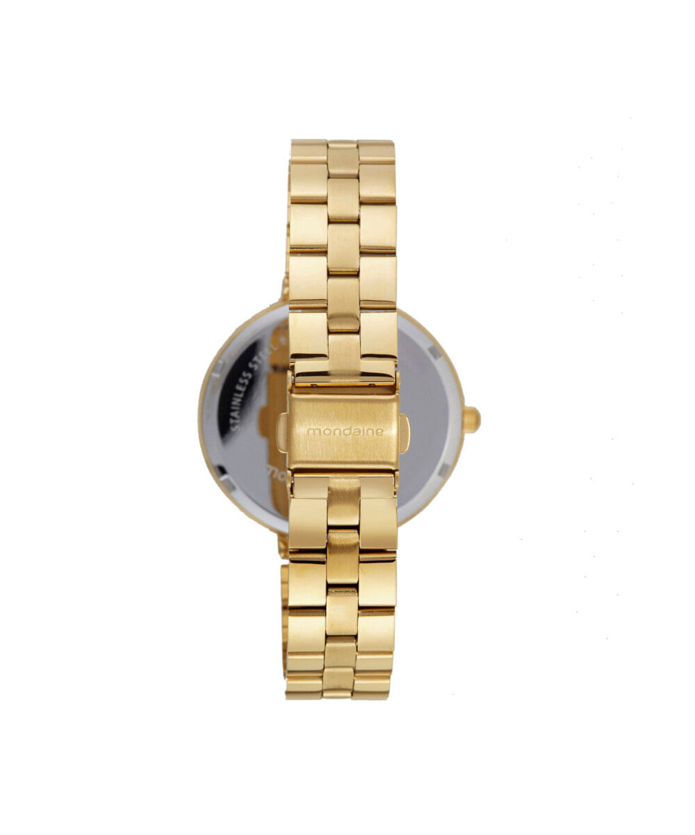 kit relógio feminino mondaine analógico 32712lpmkde1k2 dourado