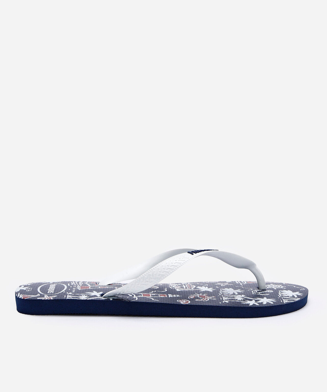 chinelo havaianas estampado azul