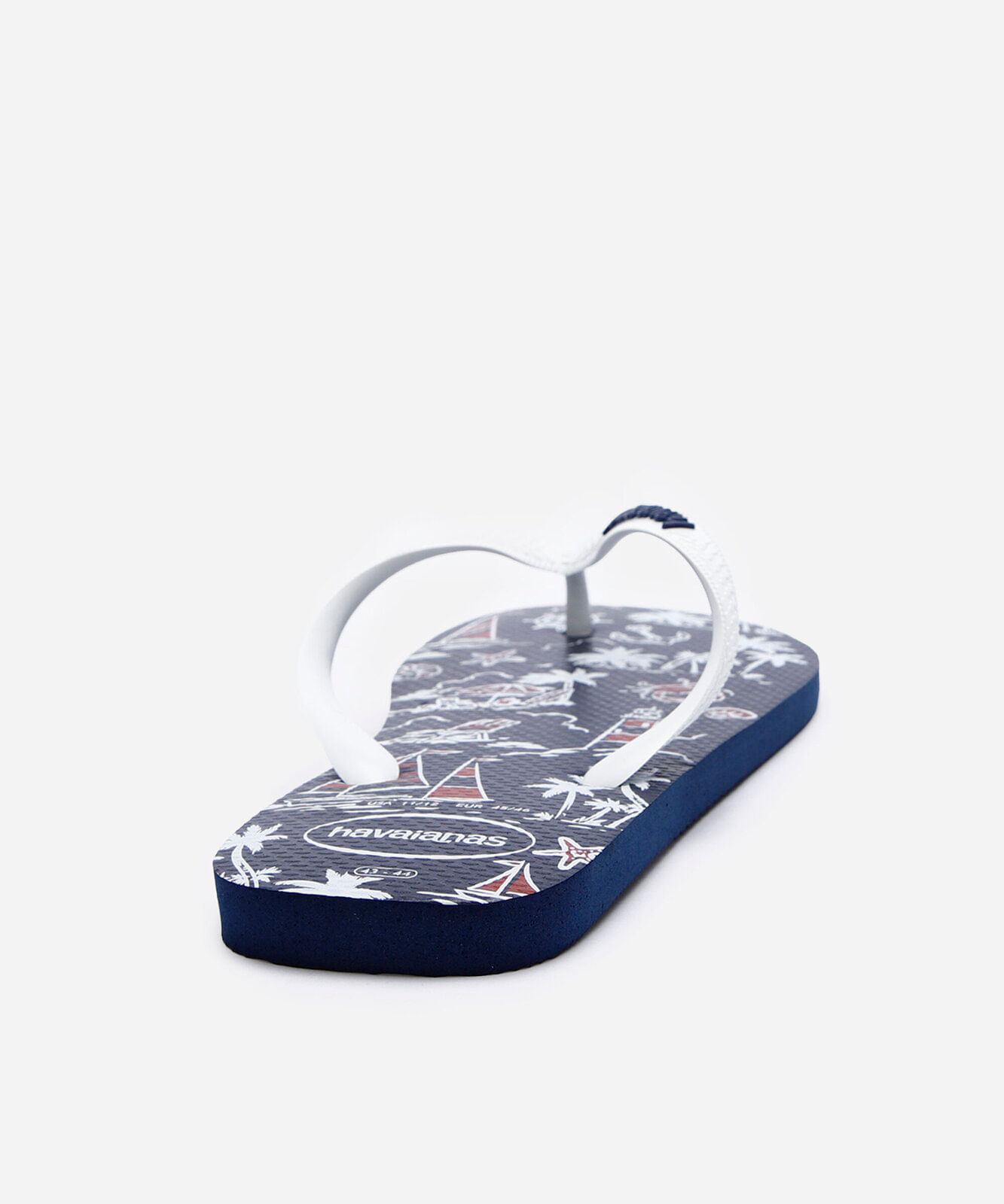 chinelo havaianas estampado azul