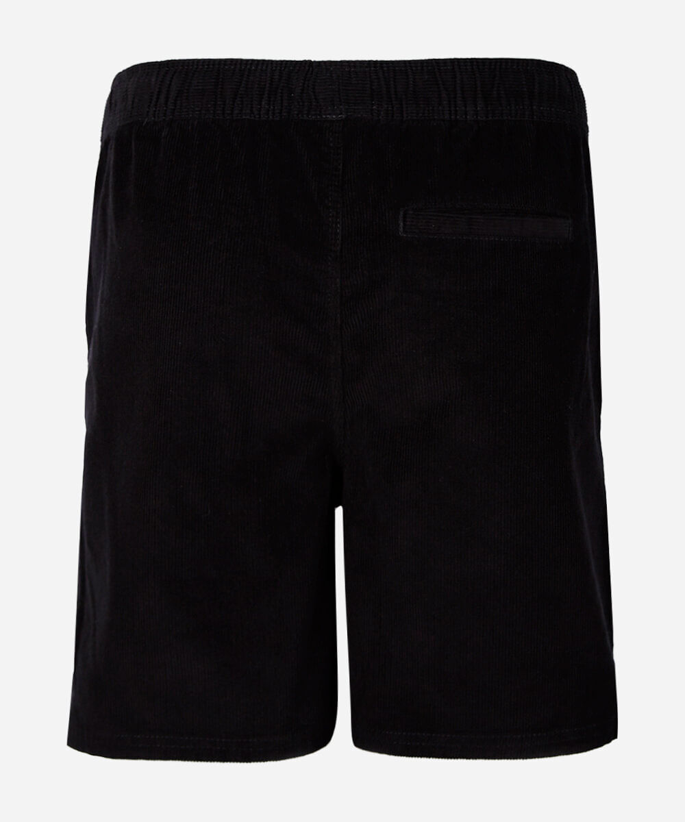 bermuda juvenil em veludo cotelê preta