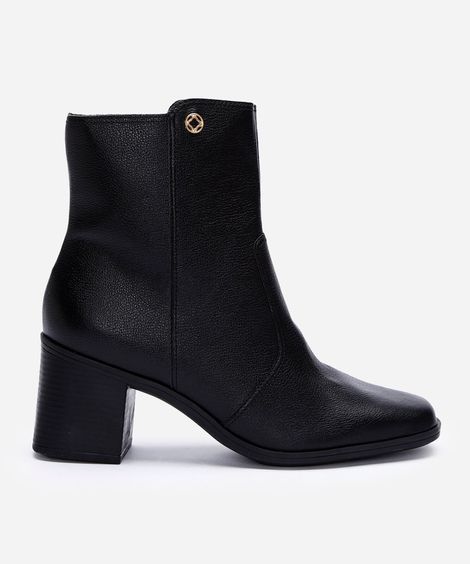 bota cano médio salto grosso bebecê preta