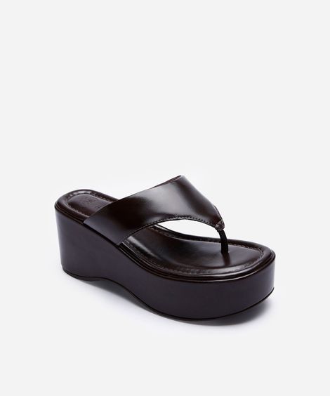 tamanco plataforma marrom