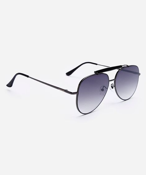 óculos de sol masculino aviador de metal triton cinza